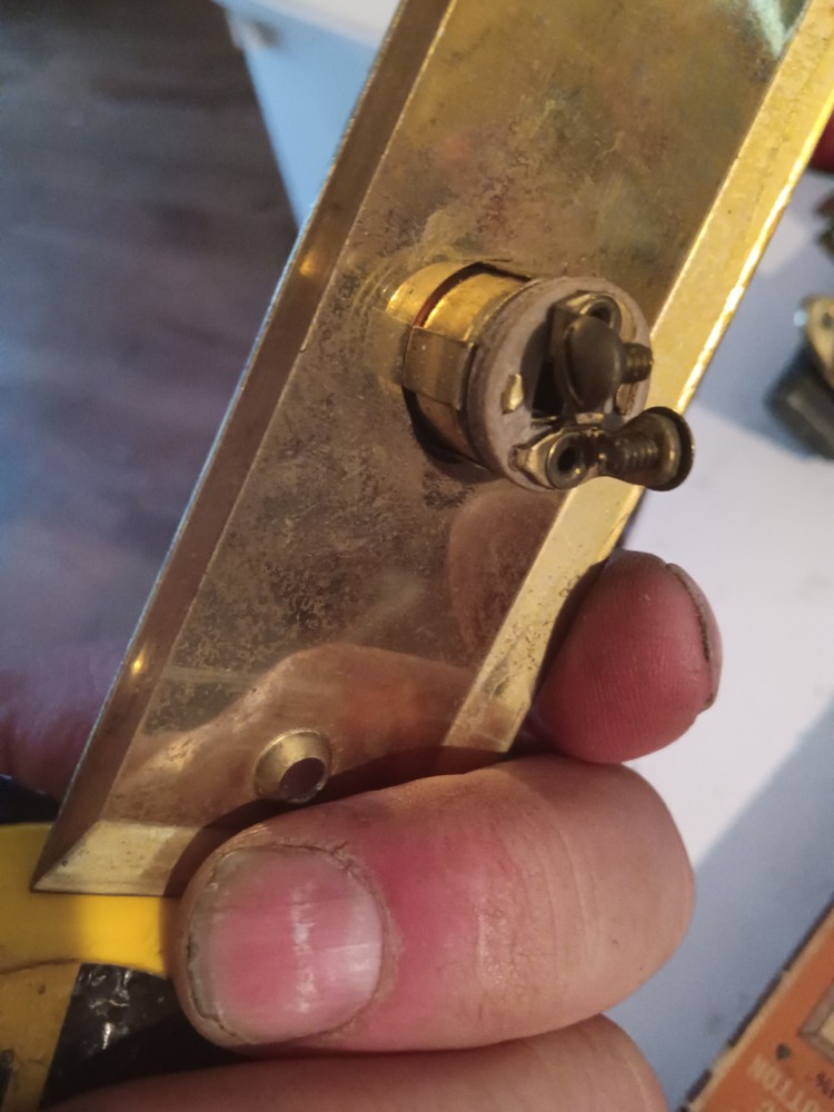 Vintage Trine Solid Brass Electric Doorbell Button