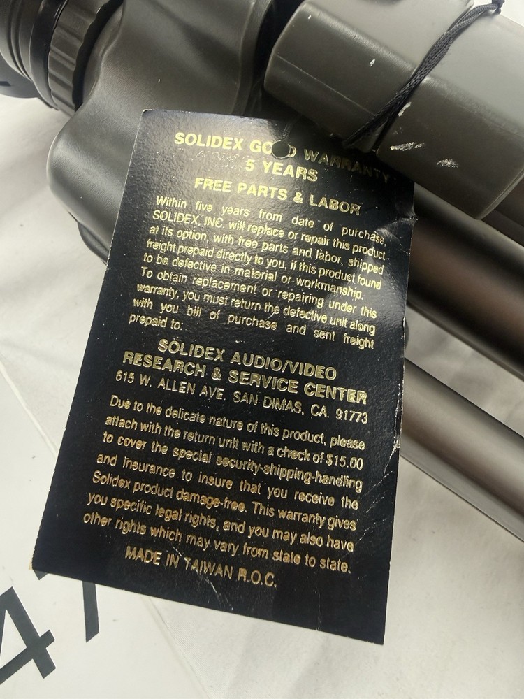 Solidex Performance Video Camera Tripod Model VT 92-XT AS IS