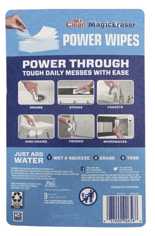 Mr. Clean Magic Eraser Cleaning Thin Sheets, 8 Sheets 2 PACK 16 SHEETS