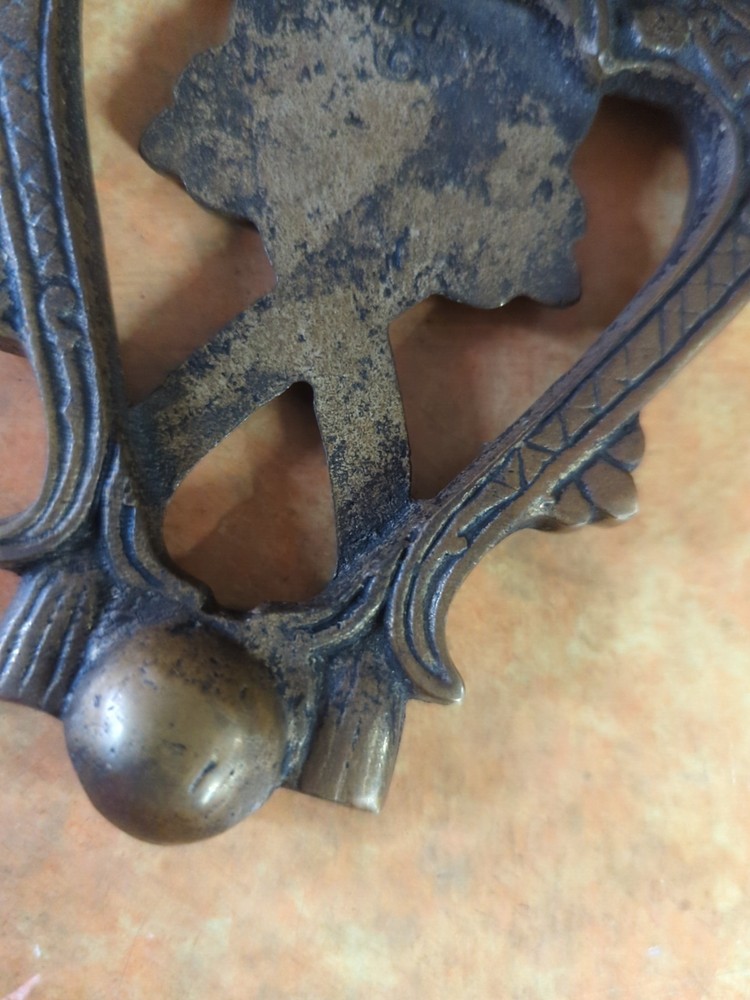 Vintage Solid Brass Door Knocker Crown Design