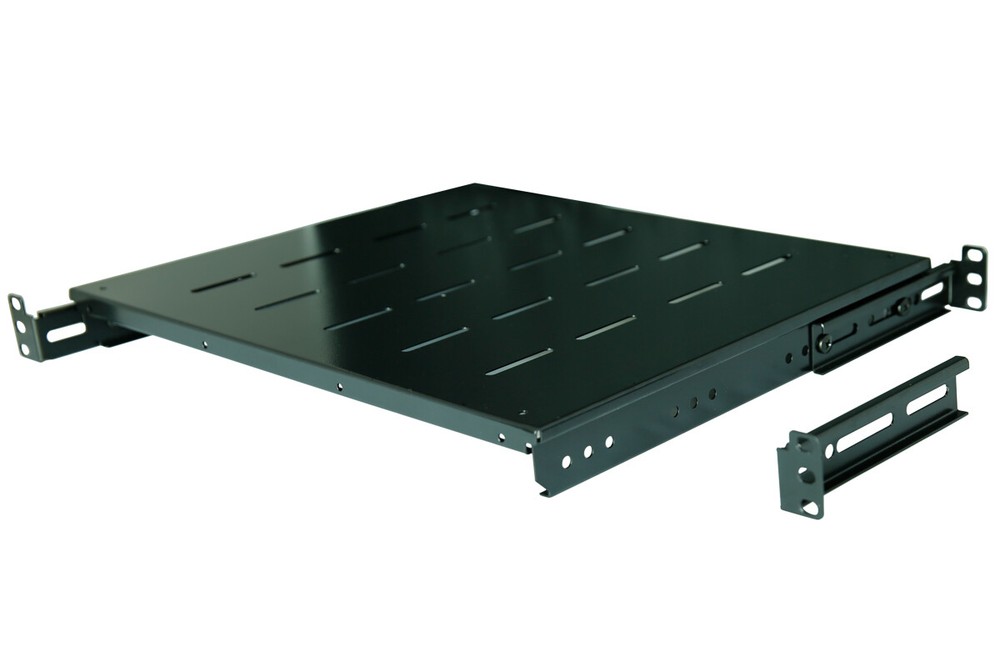 4Pcs Fixed Rack Server Shelf 1U 19'' Shelves Rack Mount Adjustable 14"-20" Depth