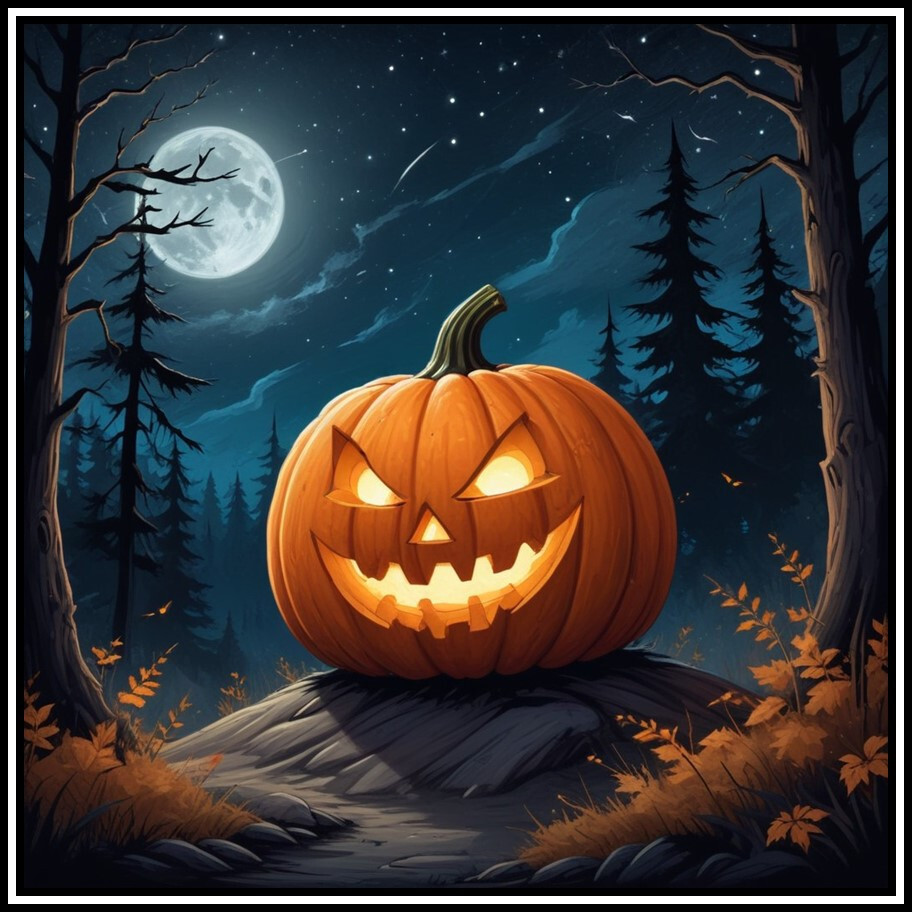 30 Custom Fun Night Halloween Pumpkin Personalized Address Labels