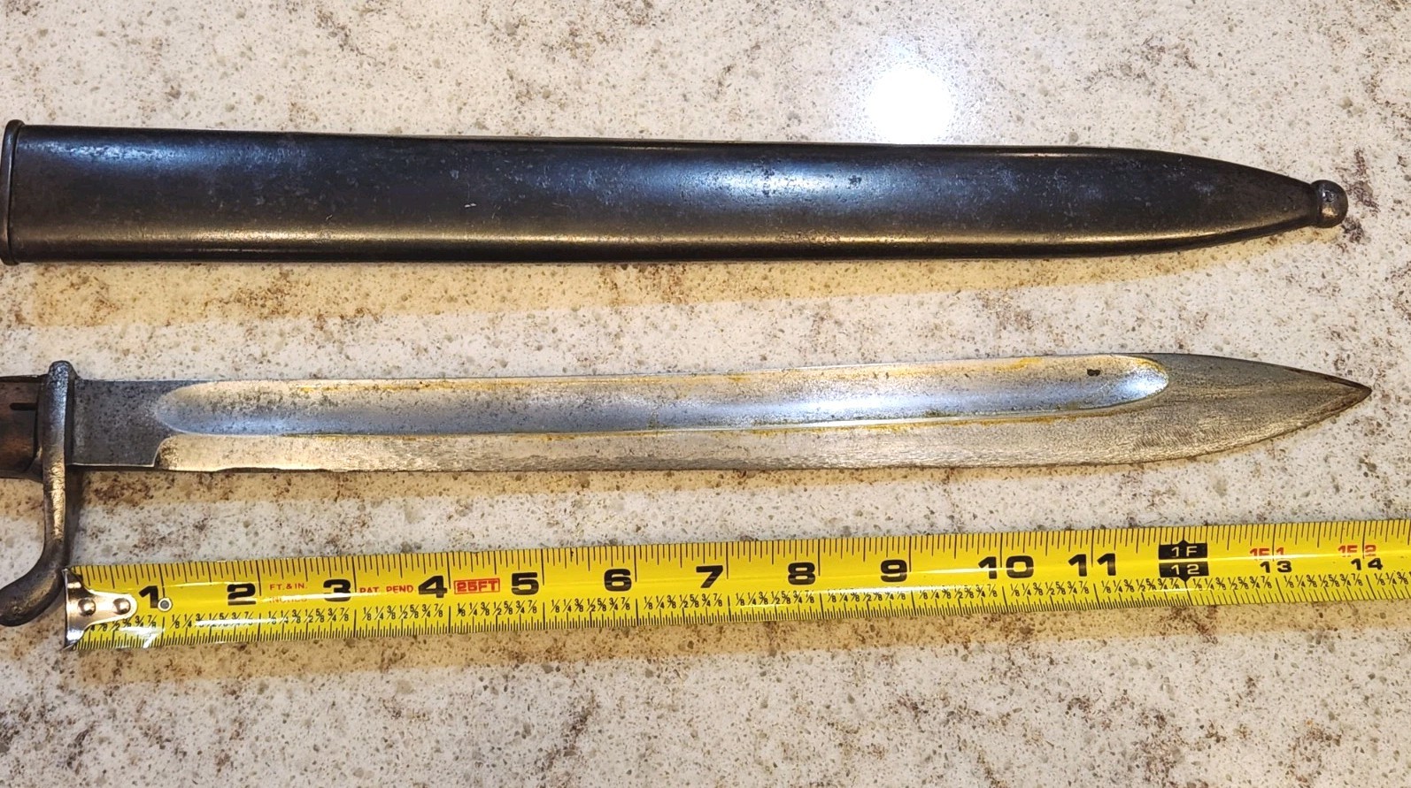 Original WWI German Butcher Blade Bayonet With Sheath (A-G Duisburg)