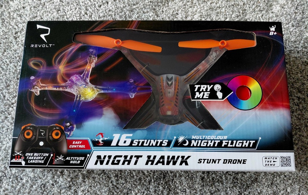 NEW - IN PACKAGE Revolt Night Hawk Stunt Drone.