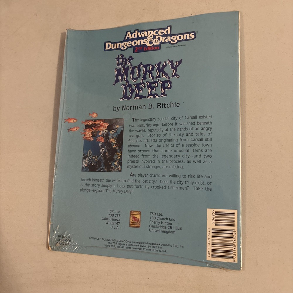 Advanced Dungeons & Dragons Murky Deep 2E RPG Module 1993 D&D NEW Shrink Wrap
