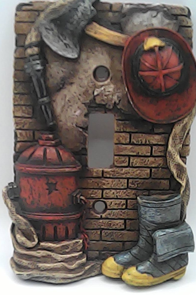 Firefighter Fireman Light Switch Cover