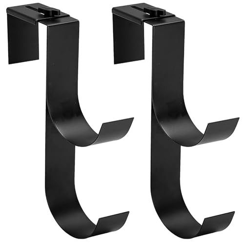 codree Pcs Adjustable Pool Fence Hooks for Pool Equipment, 2 Adjustable Black-2