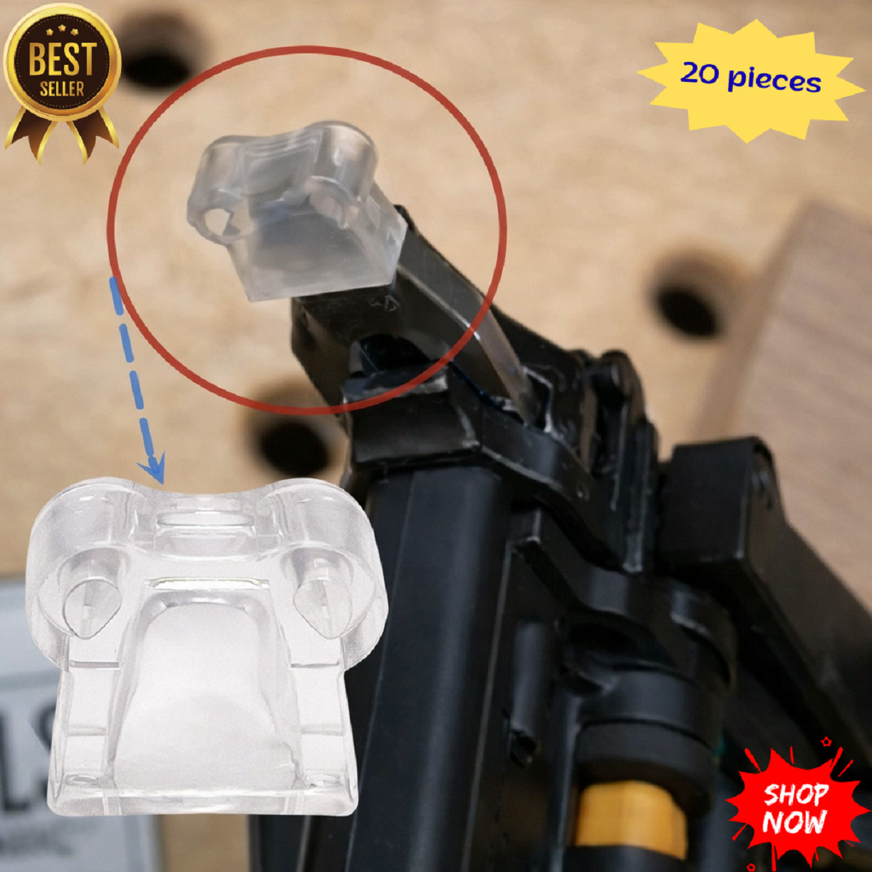 20PK Nailer No Mar Tip for DeWalt DCN680 DCN681 Clear Rubber Guard Finish Naile