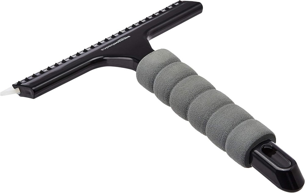 Amazon Basics All-Purpose Window Squeegee with Handle for Car Windshield, Shower