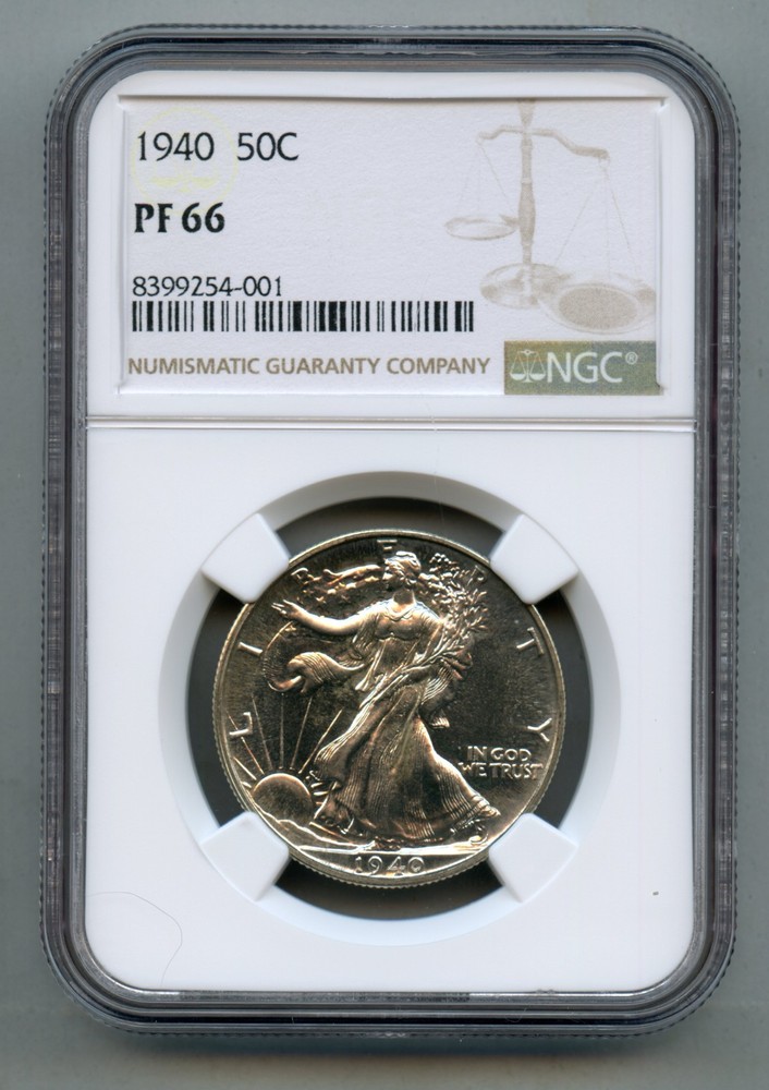 1940 Walking Liberty Silver Half Dollar NGC PF (PR) 66