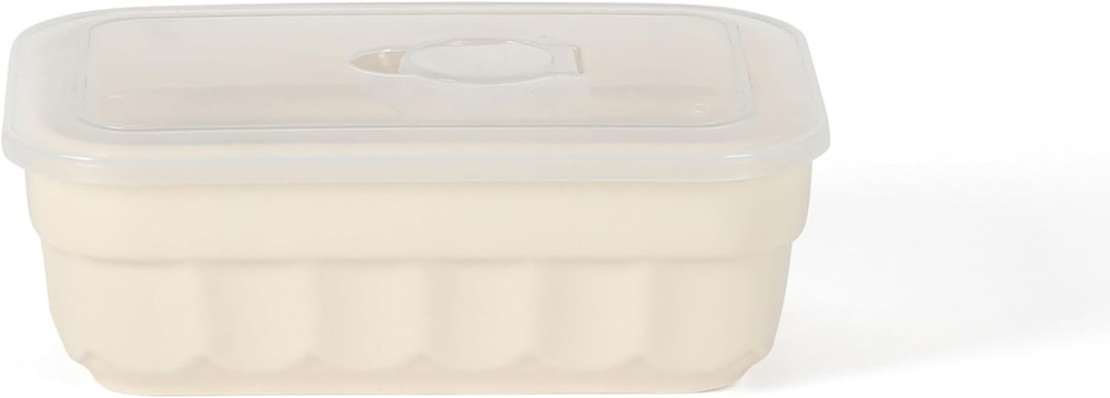 Broadbrook 6 Piece Stoneware Meal Prep Container Set with Lids, Rectangular Food