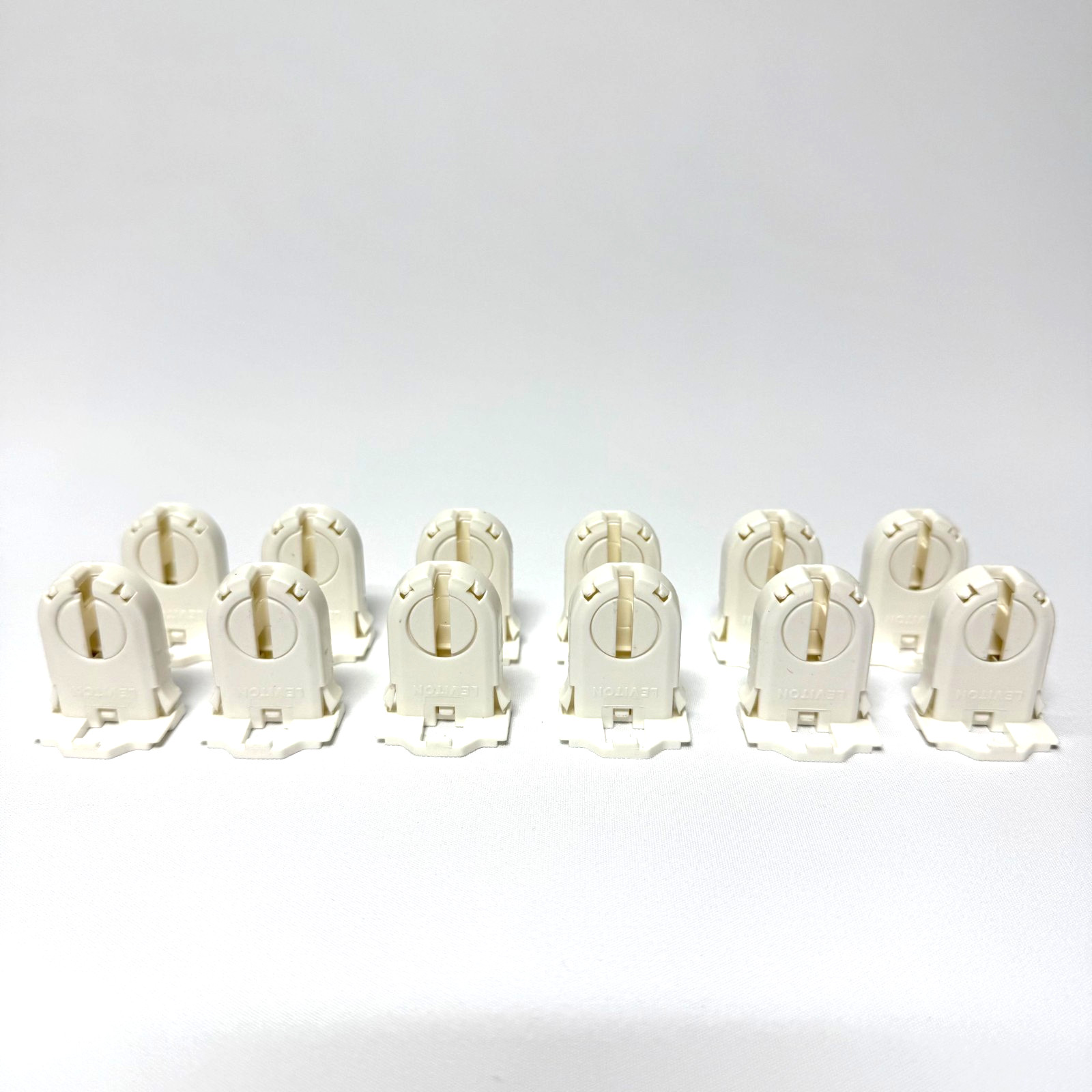 12 x Leviton 23661-SNP Shunted Lamp Holder T8/T12 LED Fluorescent Bi-Pin Socket