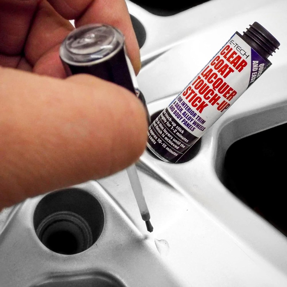 E-Tech Clear Coat Lacquer Paint Touch Up Pen Stick - Precision Brush