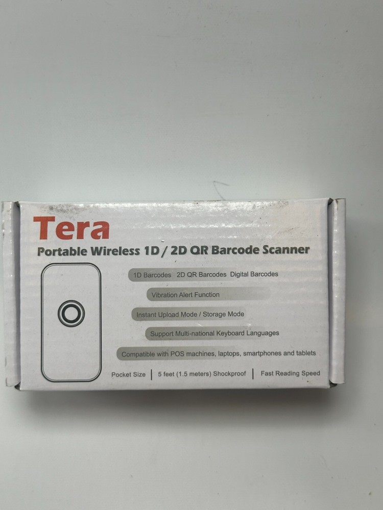 Tera X0027X350R Wireless Bar Code Scanner Mini Black - New Fast Ship