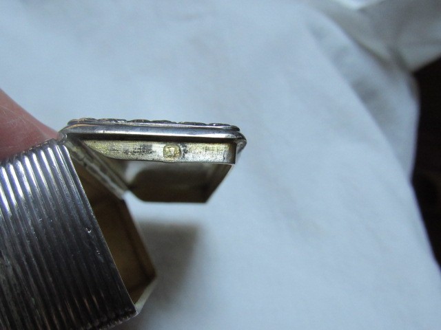 Antique Silver Snuff Box Embossed/Engraved 3”