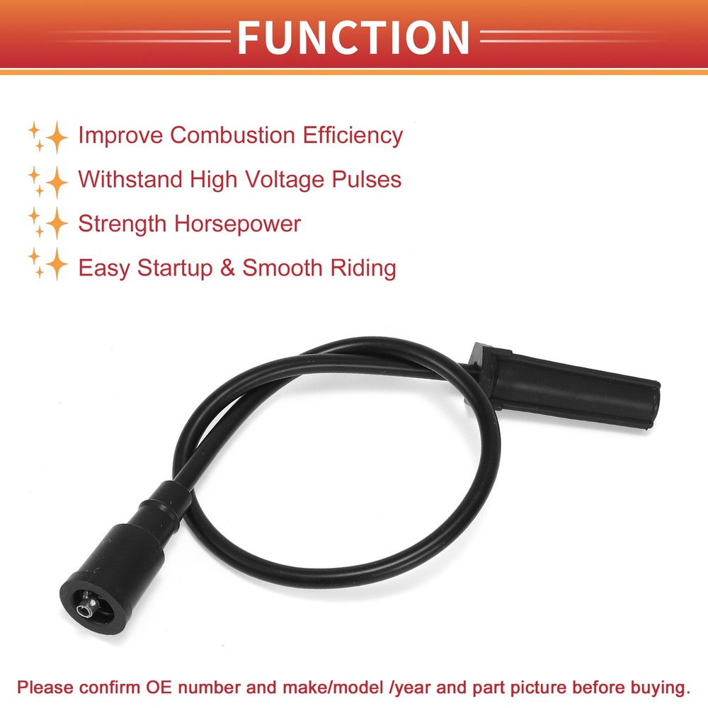 Pack (1) Spark Plug Wire Ignition Coil Cable No.12173579 for