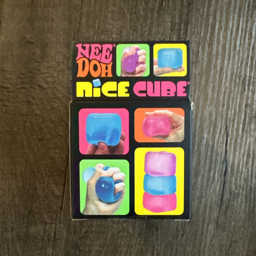 Pink Needoh Nice Cube Squish ages 3 and up