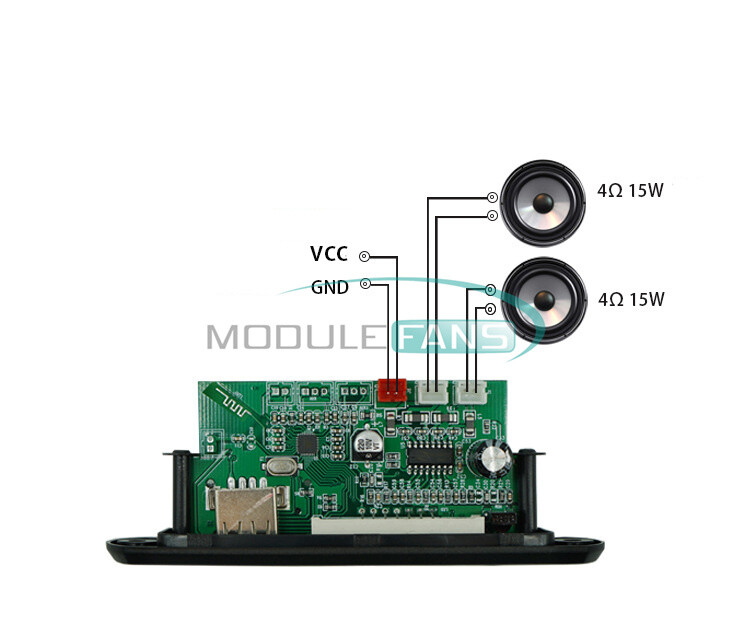 DC12V Car FM Bluetooth MP3 Sound Card Decoder Board With Radio FM Function