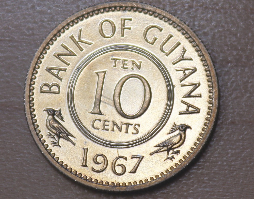 1967 Guyana 10 Cents Proof