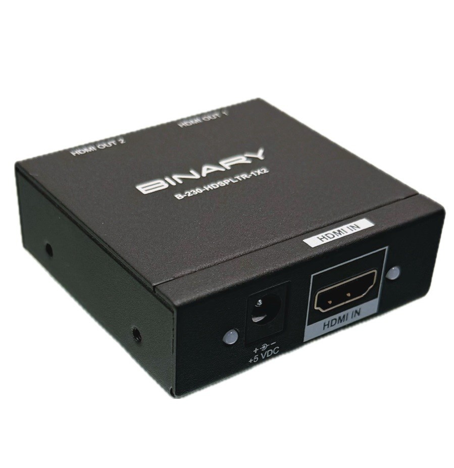 Binary B-230-HDSPLTR-1X2 Powered 4K HDMI 3D Splitter 10.2 Gbps