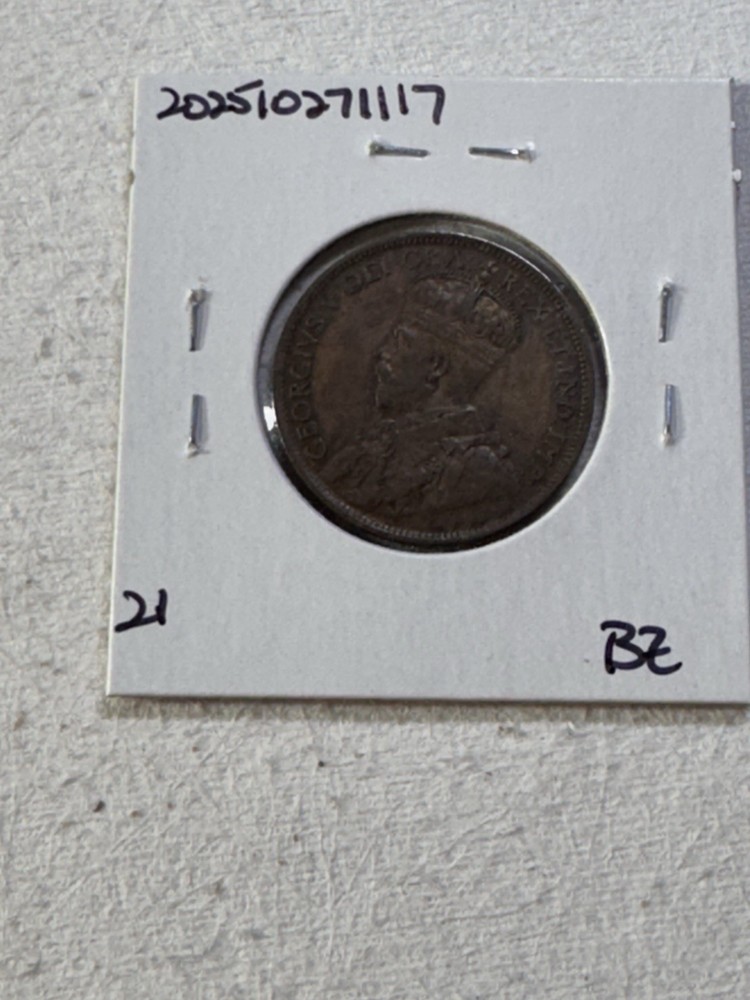 1917 Canada Large Cent Bronze Coin Scratched