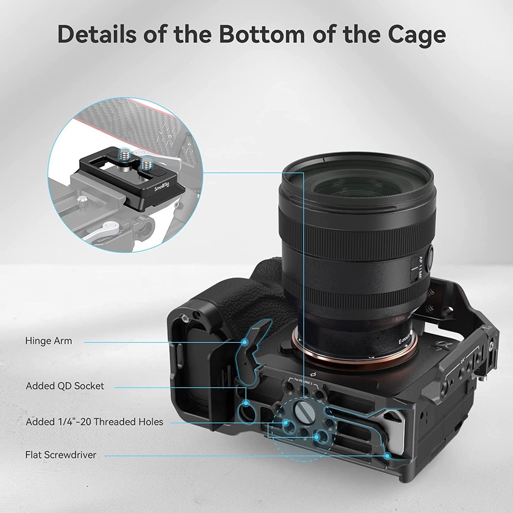 SmallRig a7iv Camera Cage + Screen Protector Gift for Sony Mirrorless Camera