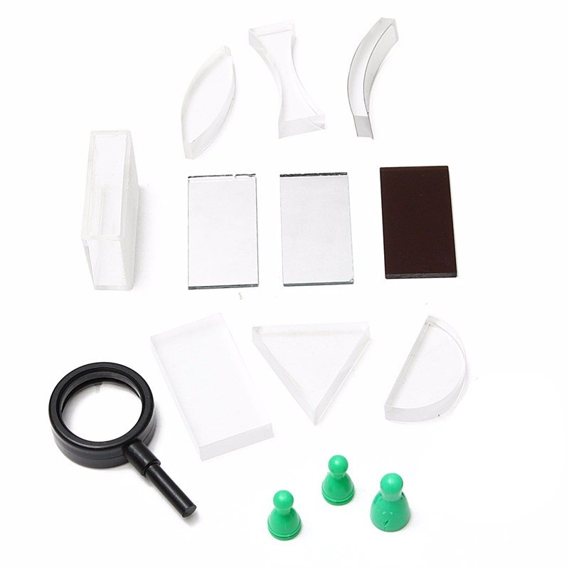 Physical Science Optical Experiment Box Triangular Prism Convex Lens Optics Set