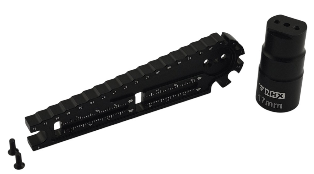 NHX RC Multipurpose Gauge & Hex Socket Wrench for 17mm Hex Wheel Nut