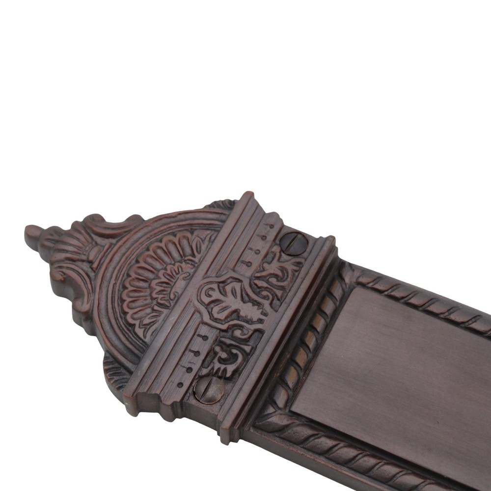 Solid Brass Push and Pull Door Handle Set - The Fan - Oil Rubbed Bronze