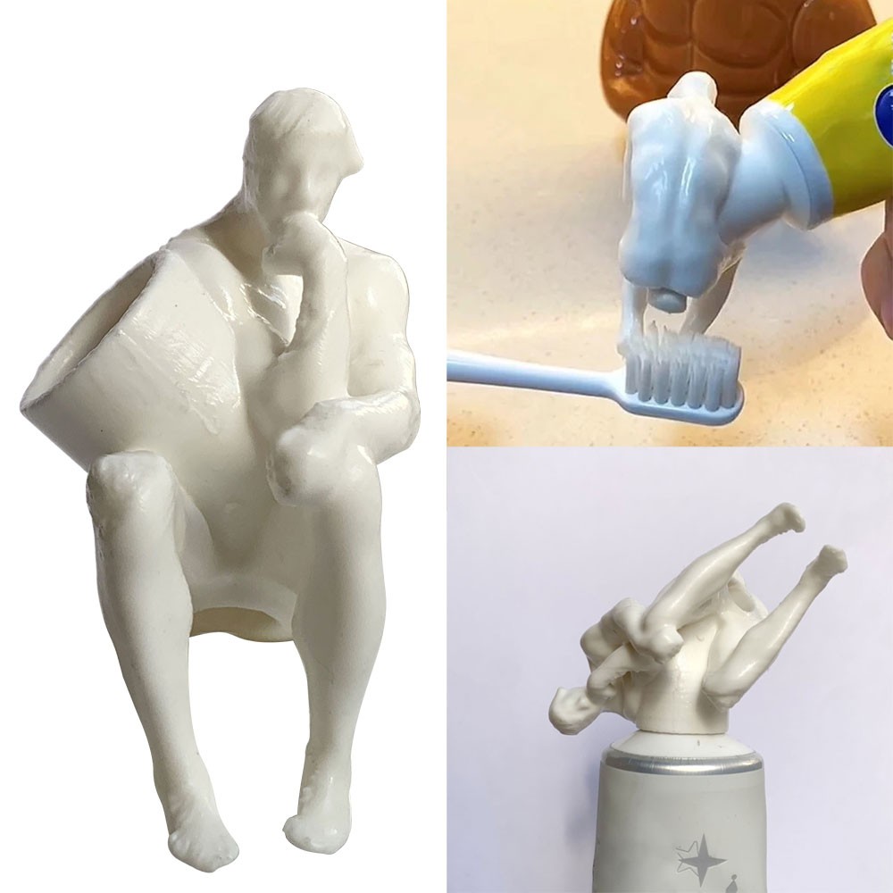 Pooping Toothpaste Cap Tricky Toothpaste Squeezer for Family TL