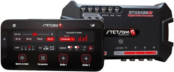 Stetsom STX2436/Digital Audio Processor 2 Channels 4 Way Bluetooth-DSP Crossover