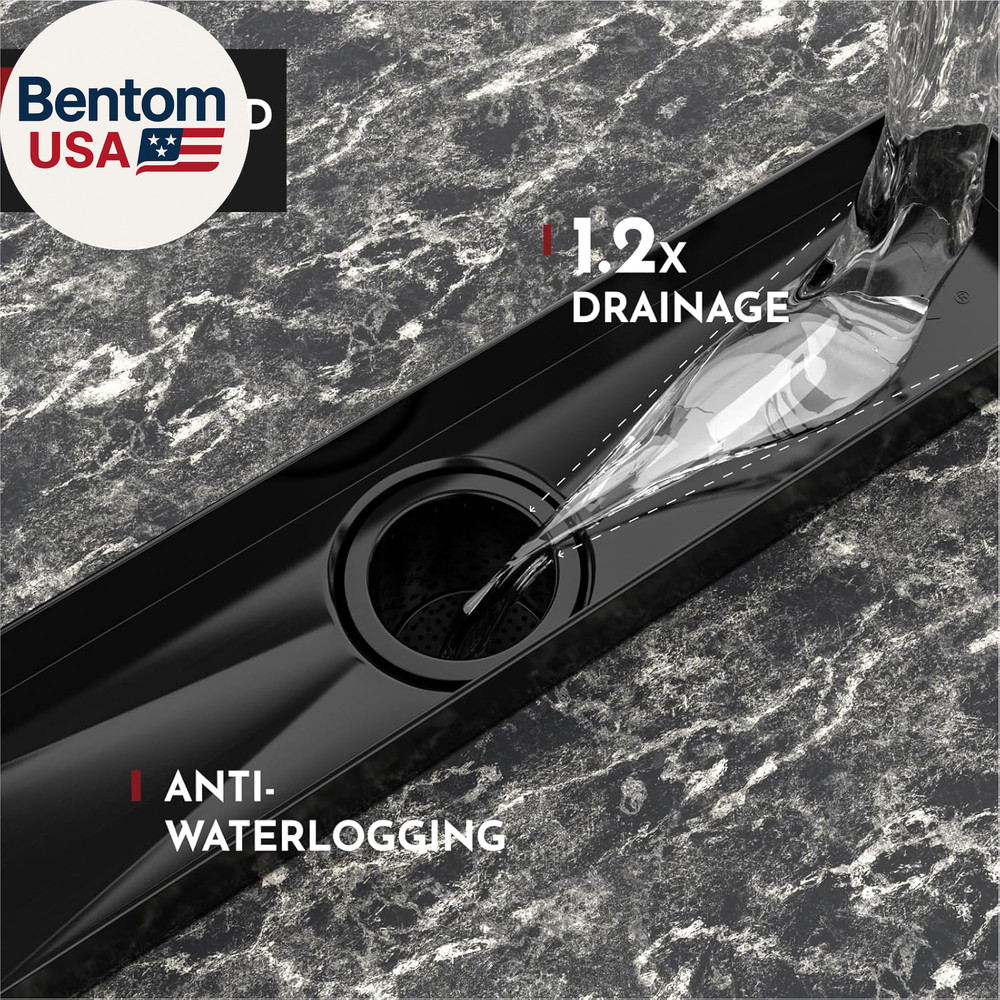 48 Inch Linear Shower Drain Rectangular Floor Drain with Accessories Capsule Pat