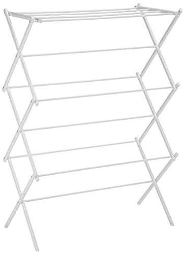 Amazon Basics Foldable Portable Clothes Drying Rack for Indoor Air Drying, Colla