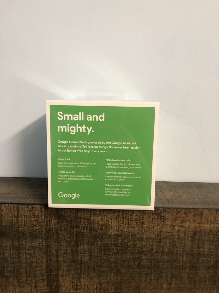 Google Home Mini Smart Assistant - Charcoal