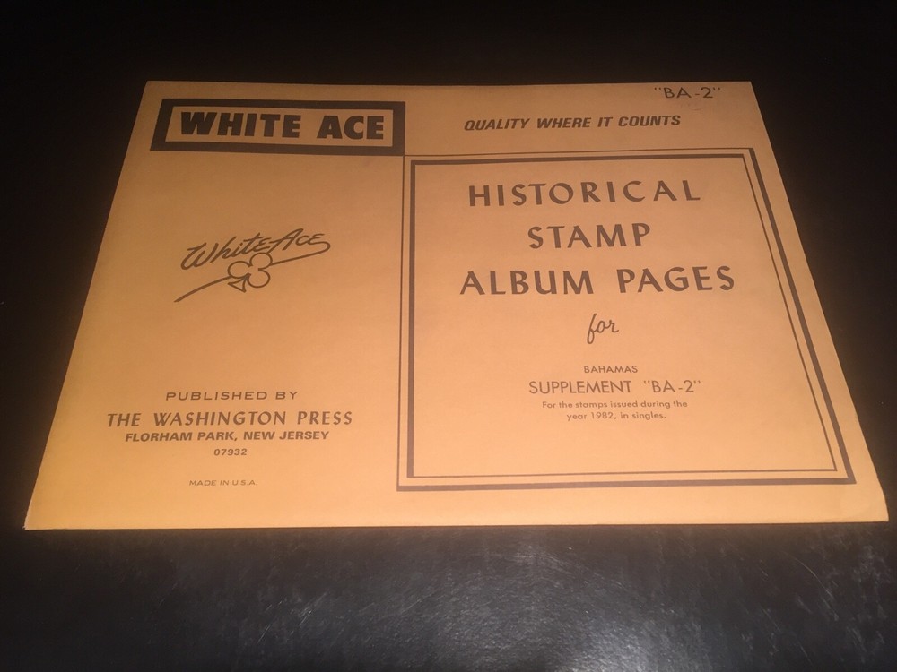 New White Ace Album Supplement Pages Bahamas - BA-2 - 1982