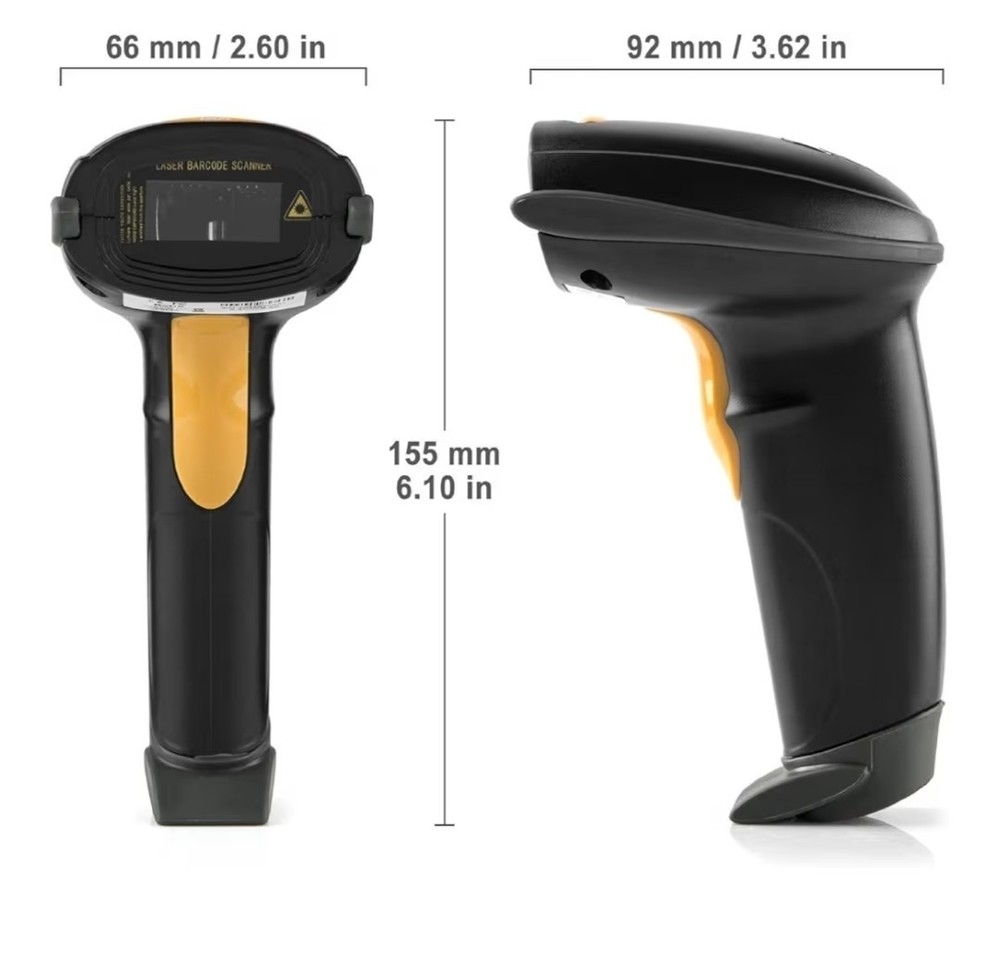 WoneNice Barcode Scanner USB Black WN3300