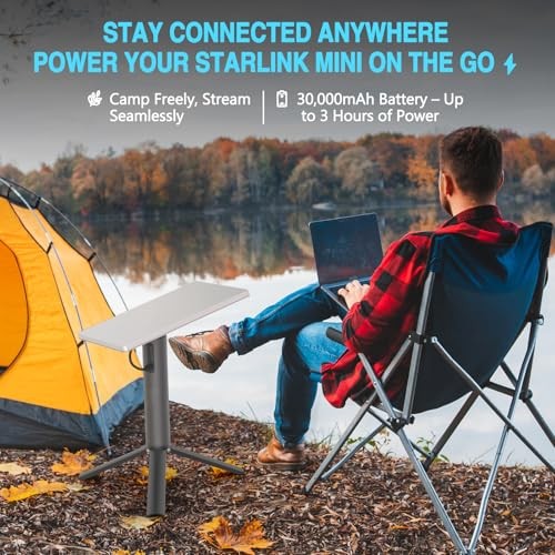 Starlink Mini Mount, with Battery Pack 20V 5A Output, Adjustable Starlink mini