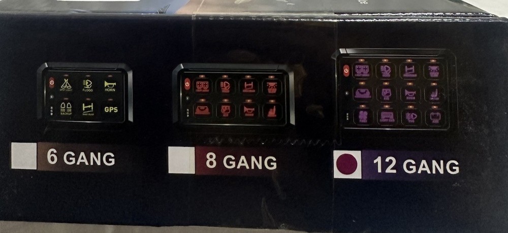 NOVSIGHT 12 Gang Switch Panel, Wireless High Power Multifunction 12v Switch. H3