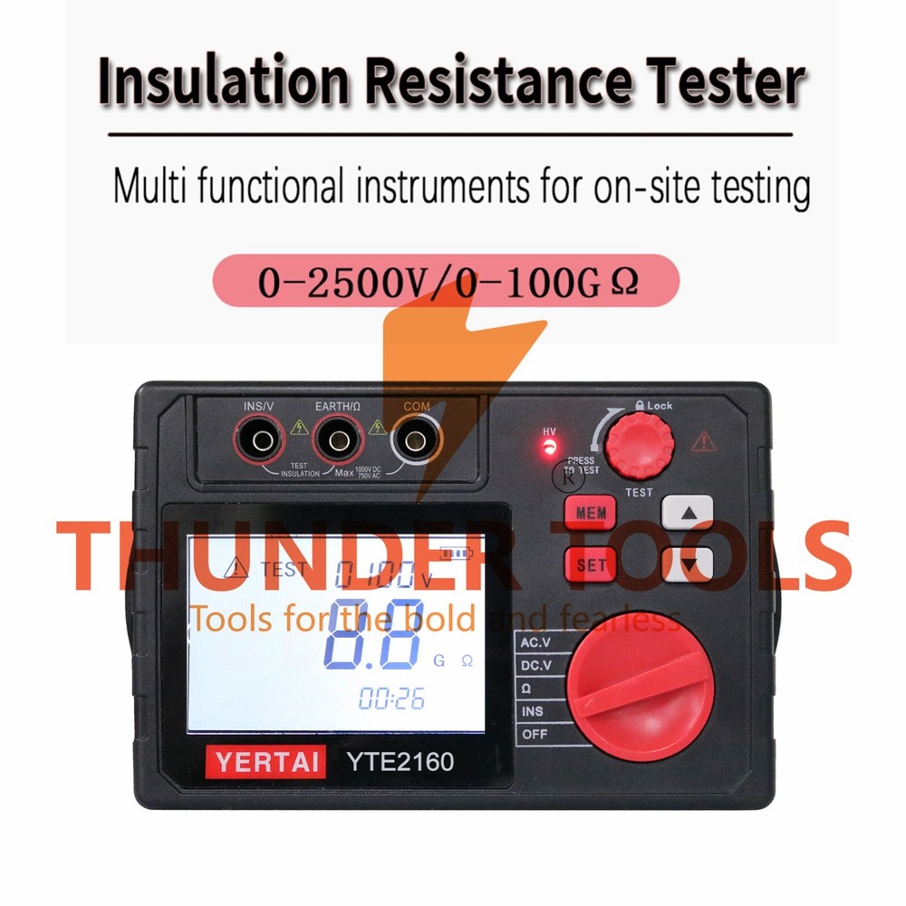 Thunder Tools YERTAI Digital Insulation Resistance Tester