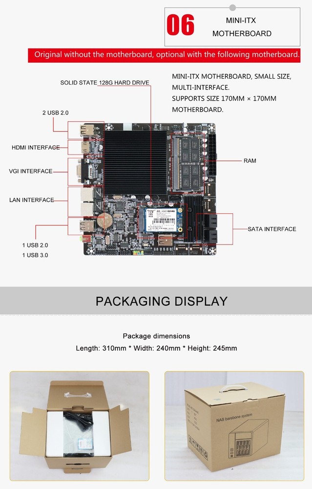 Nas Case Hard Drivers Bay Server Fan case Distributed Storage Home Empty chassis