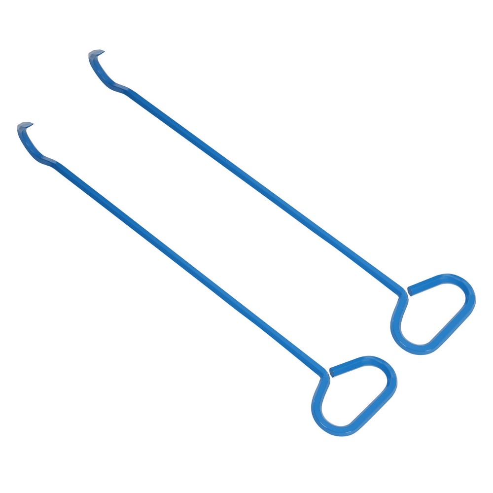 2Pcs 0.62*30.5in Manhole Cover Hooks Tool Versatile Lifting Hook Blue Tool Hook