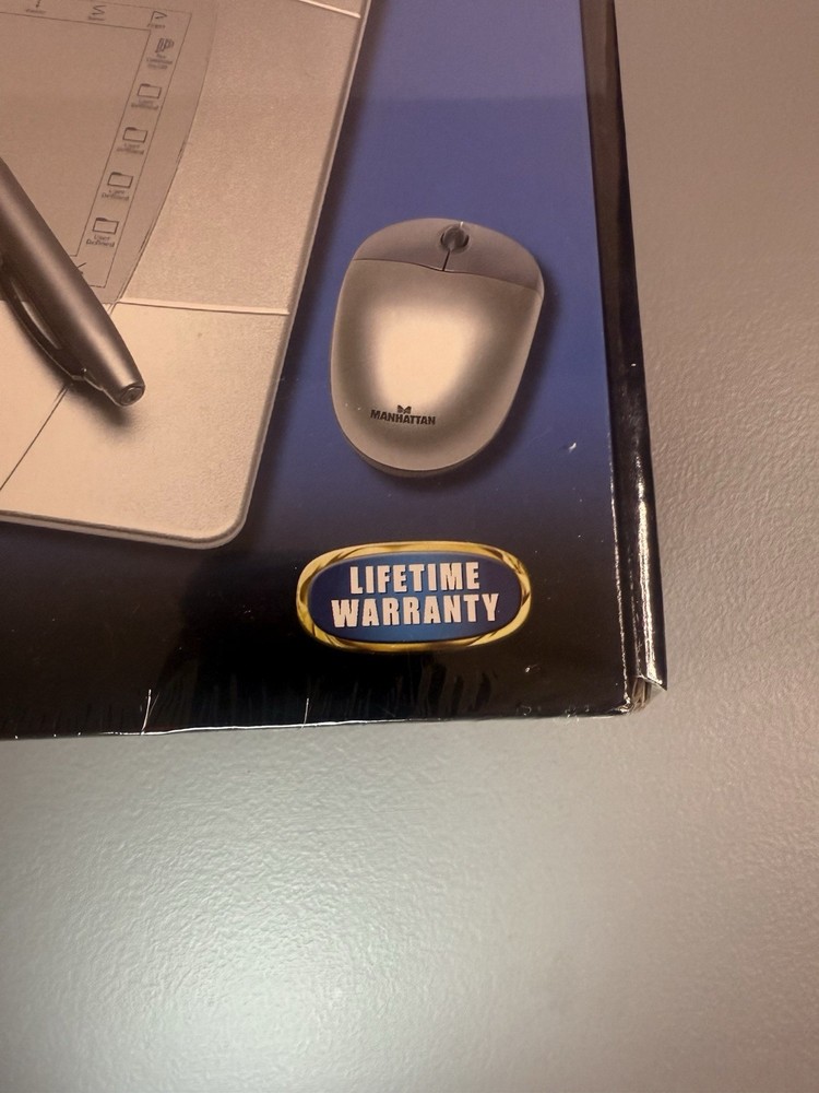 Manhattan Digital Graphics Tablet With Wireless Pen & 2-Button Scroll Mouse New