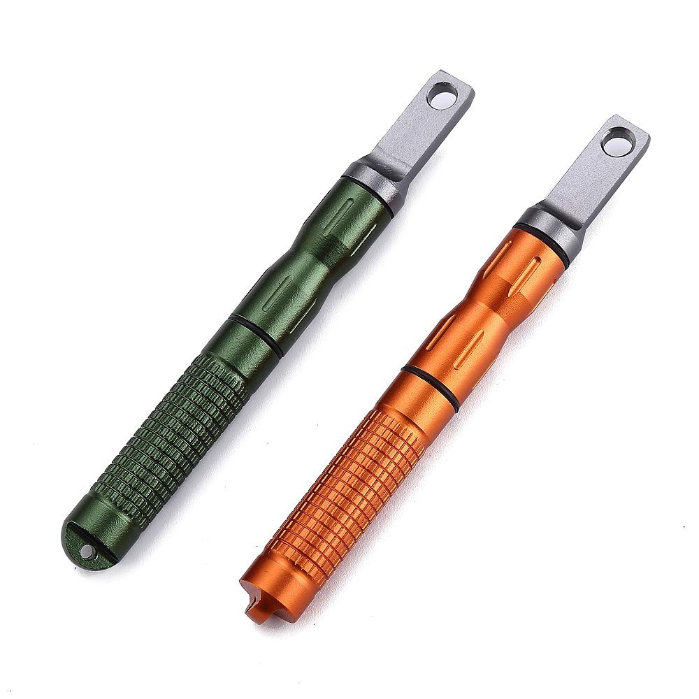 2PCS Compact Fire Starter with Scraper, Replaceable Ferro Rod for Camping,