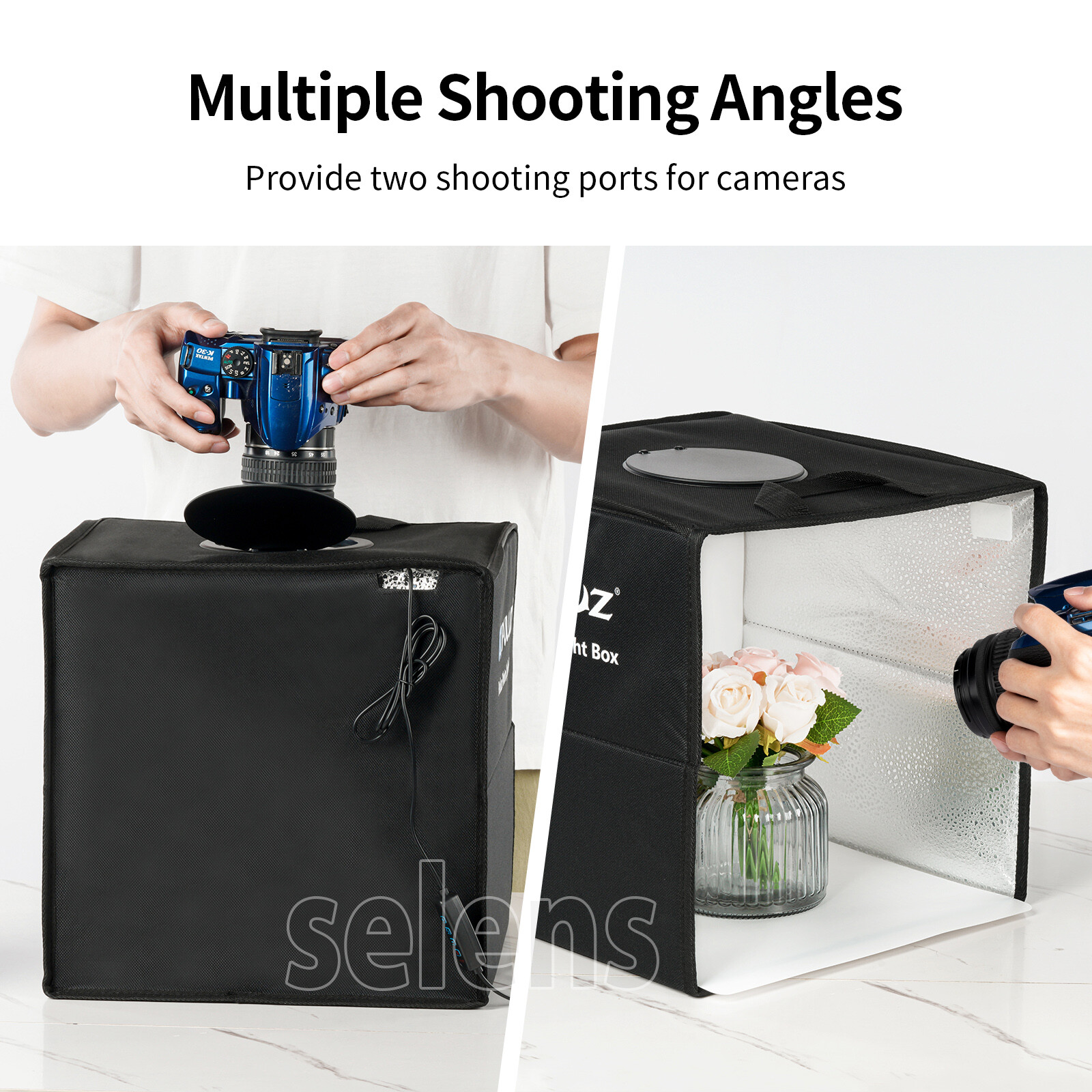 Portable LED Photo Light Box Tent Cube Room Studio 96 LED Photography Backdrop