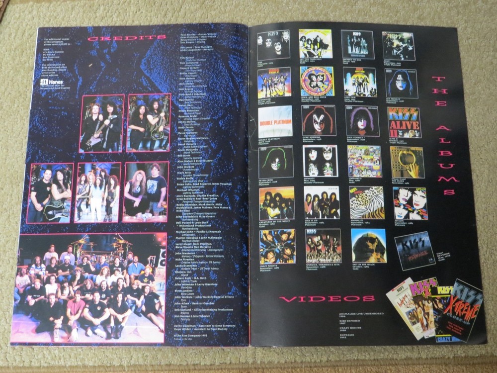 KISS REVENGE TOURBOOK 1992