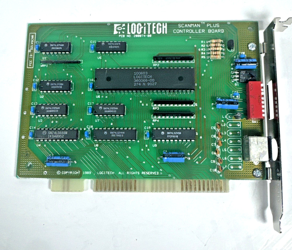 Vtg Logitech Scanman w/ Controller Board, Scanmate & PaintShow Software