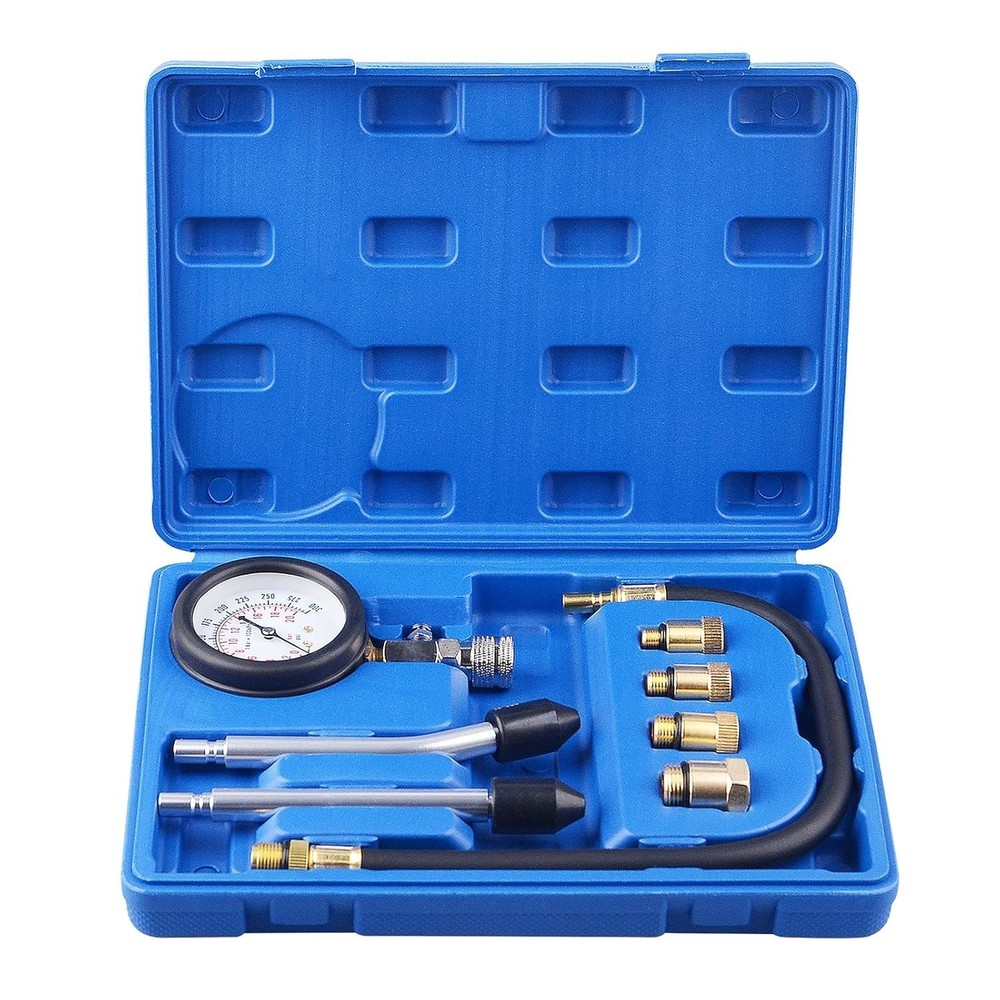 Professional Petrol Engine Compression Tester Kit - Durable Alloy Steel Design