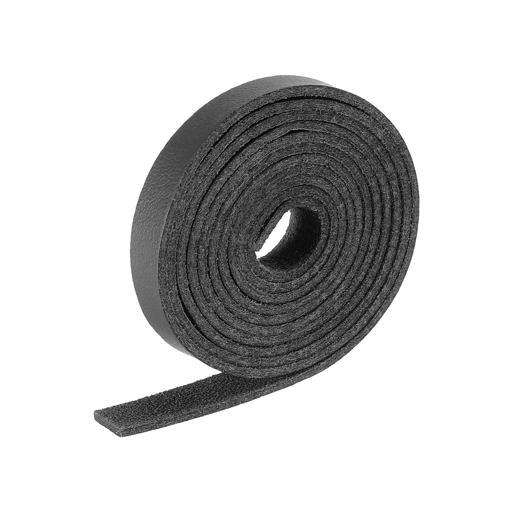 Faux Leather Straps Strip Leather String 0.8cm/0.31" Width, Black