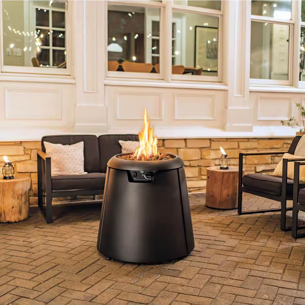 Customizable 27.4 In. Propane Fire Pit Table - Includes Tabletop Insert and Lava