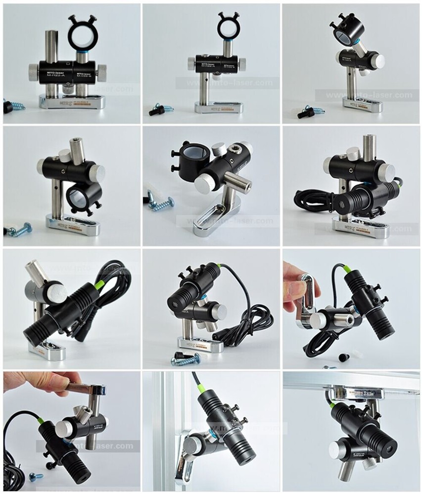 6 Sizes 3-Axis Laser Diode Module Torch Adjustable Holder Locator Heat Sink